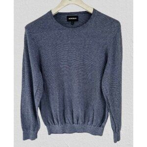 BONOBOS Knitted Crewneck Pullover Blue White Stripes Size Large